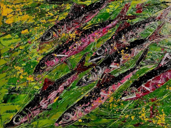 ACCIUGHE – olio su tavola – cm 50×70