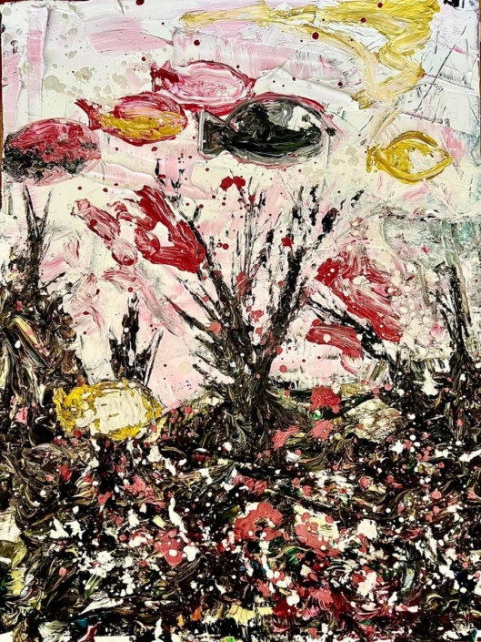 ACQUARI – olio su carta – cm 30×42