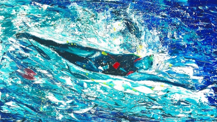 ALTO MARE – olio su pannello in legno – cm 125×60