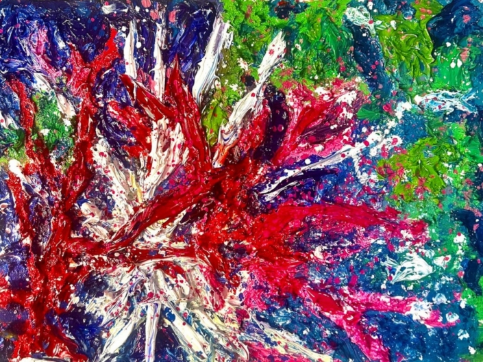 CONTRASTI – polimaterico su carta applicata su tavola – cm 30×42