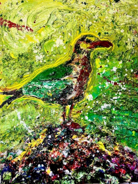 IL GUARDIANO DEL MARE – polimaterico su carta – cm 42 x30