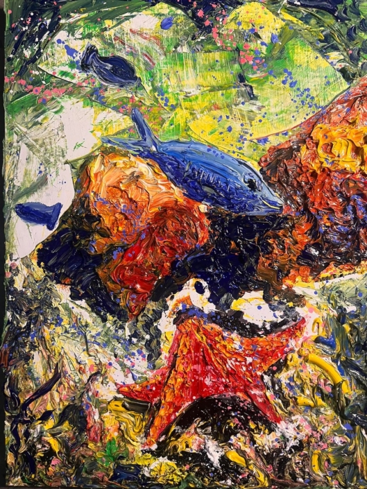 IL RUMORE DEL SILENZIO – olio su pannello in legno – cm 60×80